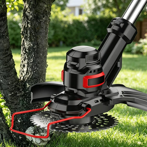Cordless Electric Grass Trimmer with Blades — view 1